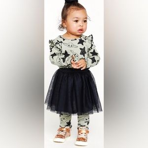 Star Wars The Mandalorian Baby Yoda Toddler Long Sleeve Top Tutu, Legging, 4 pc